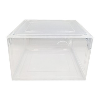 FANCY LIFE 磁吸側開收納鞋盒 透明白 33 x 27 x 21cm, 1個