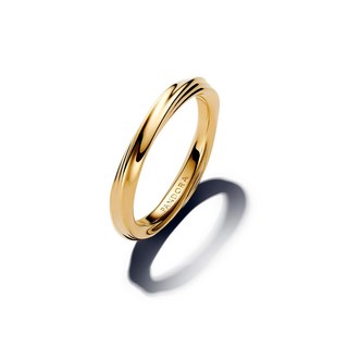 PANDORA 潘多拉 女款扭結戒指 163888C00 + 購物袋