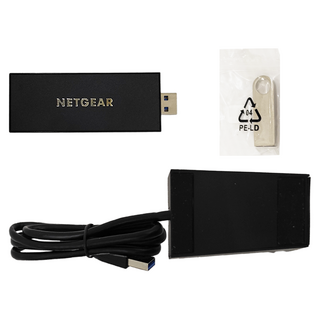 NETGEAR WiFi 6E AXE3000 USB3.0 無線網路卡, 高增益天線, 附底座, A8000, 1個
