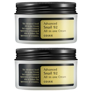 코스알엑스 어드벤스드 스네일 92 올인원 크림, 100ml, 2개