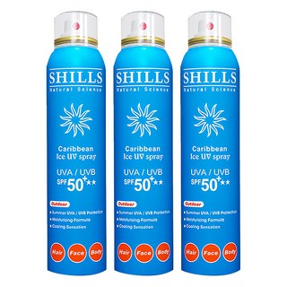 SHILLS 舒兒絲 很耐曬超清爽美白冰鎮噴霧 SPF50, 180ml, 3瓶