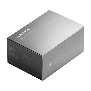 HAOFA 氣密型N95立體醫療口罩 S, 30片, 1組, 杏子灰