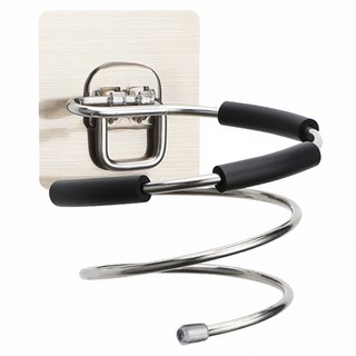 螺旋壁掛吹風機架 10 x 9cm, 1個, 不鏽鋼原色