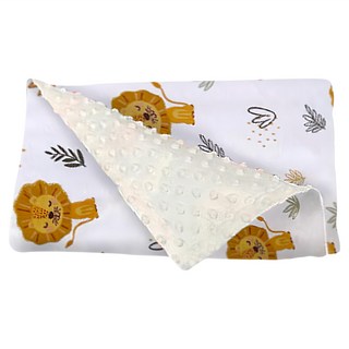 我家寶貝 豆豆絨安撫巾蓋毯 觸感柔軟細緻 溫柔呵護寶寶, 小獅王 白色