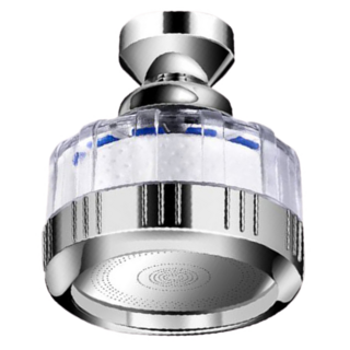 紅點生活 360度省水增壓水龍頭過濾器，細孔增壓，強力沖洗，內置PP過濾棉, 84 x 77 x 55mm, 1個