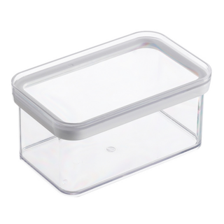 好物良品 廚房防潮密封可吊掛 食品級矽膠密封 加厚ABS結構 透明上蓋小款儲物罐, 1 個容器 + 1 個蓋子, 1個