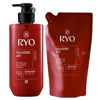 려 함빛 극손상 앤 영양 탈모증상완화 샴푸 플로럴 파우더리향 480ml + 리필 400ml, 1세트