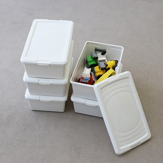 아이리스 국내 제조 다용도 심플 리빙박스 OCA, 화이트, S, 5개