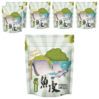 澎湖伯 風味魚皮 青蔥蛋黃口味, 70g, 6包