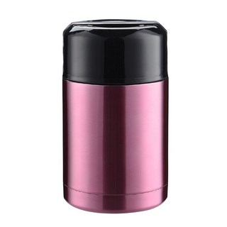 不鏽鋼真空系列 超大容量便攜保冷保溫燜燒壺, 玫紅, 1.2L, 1個