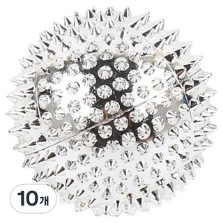 덴빌리어 상쾌한 쾌적한 마사지 기구 4.7cm, 10개, 실버