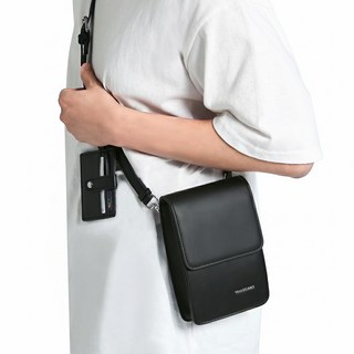 ADDEDIT 餘燼迷你斜背包, 黑色