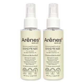 Arenes愛霓思乾洗手保濕潔淨精華 75%酒精 茶樹精油, 100ml, 2瓶