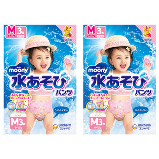 滿意寶寶日本版 玩水褲 女童用 6~12kg, M, 6片