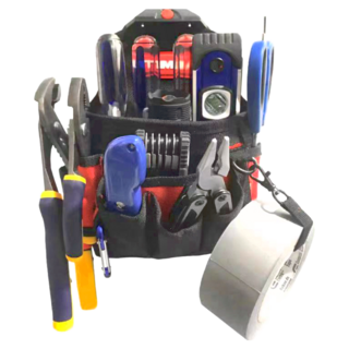 TUMAX 技術人員專用型 11格工具袋 TU-108, 帆布材質, 20 x 26.5 x 6cm, 1個