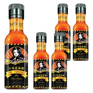 Anita's 安妮塔 火吻死神醬 香辣後勁足 墨西哥燈籠鬼椒與死神辣椒 金桔果香 口感層次豐富, 180ml, 5瓶