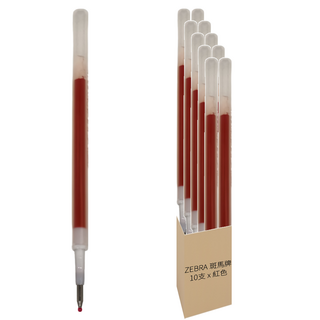 ZEBRA 斑馬牌 RJF3 自動筆芯 JJH15 JF-0.3 替芯 箱裝, 紅色, 10支