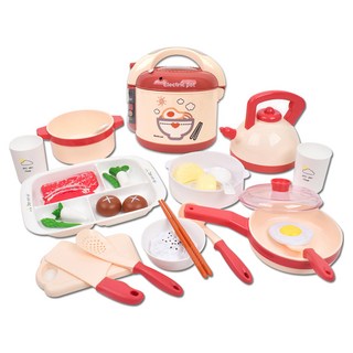 蒸汽晚餐電鍋扮家家酒廚房遊戲組 6A, 粉色, 1組