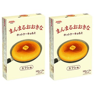 昭和圓形和大號蛋奶酥風格的熱蛋糕混合物, 200g, 2個