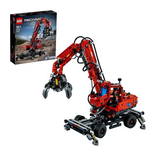LEGO 樂高 動力科技 物料搬運機 Material Handler Set，具備旋轉吊臂與底盤系統、經典多爪式抓斗, 1盒