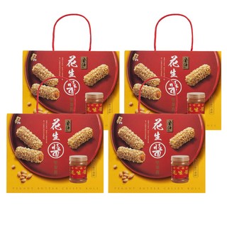 新竹福源 金沙花生醬堅果捲, 150g, 4盒