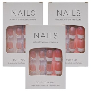 Paula's Nail 寶拉美甲 大甲型美甲貼片, AP69189, 1入, AP69189 大甲中長款, 3盒