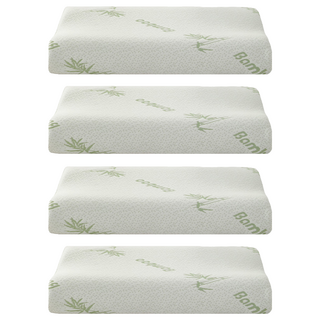 Ishur 伊舒爾 竹纖維釋壓記憶枕 工學護頸型, 米色, 4個