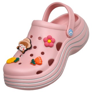 U7 女式木屐雙尾涼鞋+配飾套組, 粉色的, 245