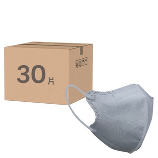 JUN 郡昱 兒童立體醫療口罩, 夏雪草灰, 30片, 1盒