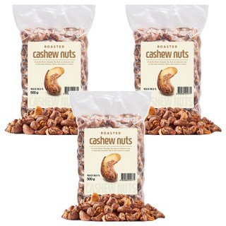 Nutree 越南帶皮腰果, 500g, 3包