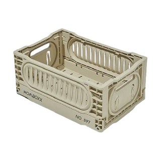 瓦特工業風收納盒6L小款, 30 x 19 x 12CM±5%, 卡其色, 1個