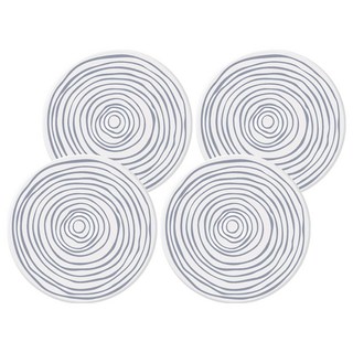 小麥購物 硅藻土杯墊 G674 100g, 4個, 年輪 白色