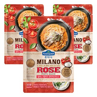 Fontana 米蘭奶油起司玫瑰義大利麵醬, 150g, 3個