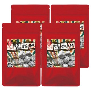 麗紳和春堂 餐後乳酸風味雪花李 嚴選台灣新鮮梅肉 果肉厚實飽滿 傳統風味, 100g, 4包