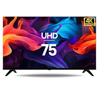 시티브 4K UHD HDR 제로 베젤리스 TV, 190cm(75인치), NM75UHD, 벽걸이형, 방문설치