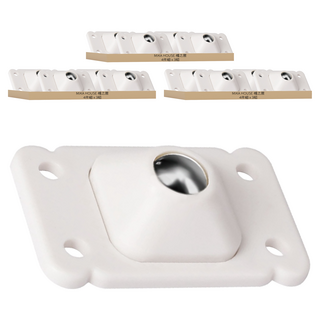 MIKA HOUSE 橘之屋 黏貼式萬用滾輪 4入組 PP塑料+鋼珠, 直徑4.5 x 2.8cm, 3組