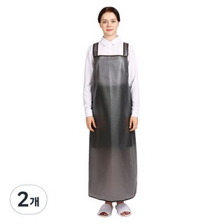 웰프런 메쉬 방수앞치마 H형 대, 블랙, 2개