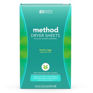 method 香氛柔軟烘衣片, 海藍鼠尾草, 80片, 1盒