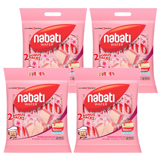 Nabati 麗芝士 草莓風味起司威化餅, 414g, 4袋