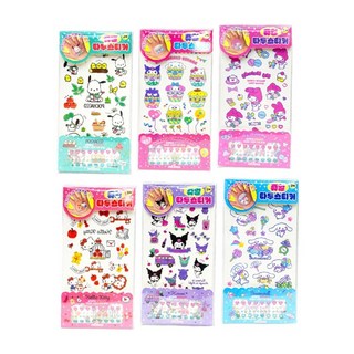 PInK MAnGO 三麗鷗珠寶紋身貼紙6件組, 混和顏色, 1組