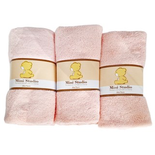 Mini Studio 超細纖維毛巾套裝 35cm x 75cm 運動/乾髮/化妝清潔可用, 粉色, 1組