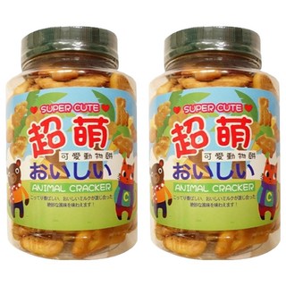 旺揚 超萌動物餅, 香甜可口, 多種動物造型餅乾, 原味, 150g, 2罐