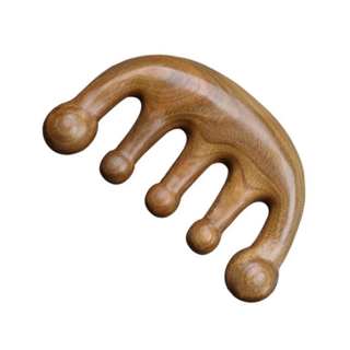 金絲檀木按摩梳, 37g 木頭按摩梳, G375, 3支