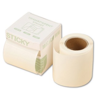 Hobbyspace 索引捲筒式便利貼, 透明, 128入, 1個