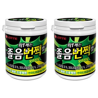 롯데웰푸드 졸음번쩍 껌 오리지널, 87g, 2개