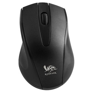 RONEVER 有線靜音光學滑鼠, SYS149, 黑色