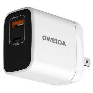 OWEIDA 歐威達 1A1C 雙孔極速充電器 20W(Max) 摺疊插腳, 白色, 1個