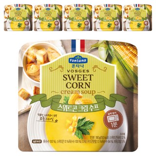 폰타나 스위트콘 크림 전자레인지용 수프, 180g, 6개