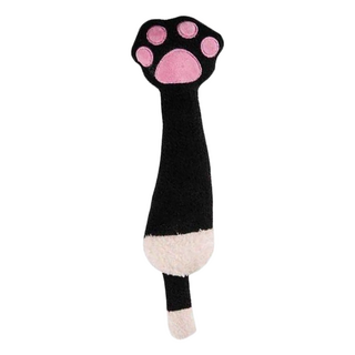 Canary 貓太郎療癒貓掌抱枕 C-A486 魔力黑 柔軟舒適短毛絨, 1個