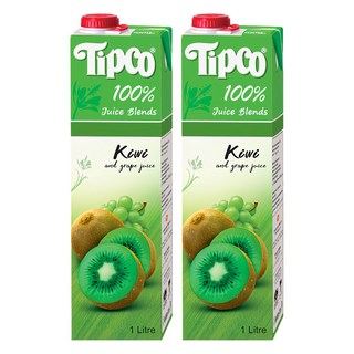Tipco 100%奇異果葡萄汁 2瓶 1L 無添加 健康美味 補充維生素C